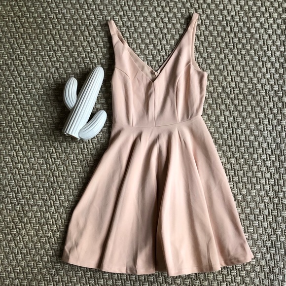 darling delight blush skater dress
